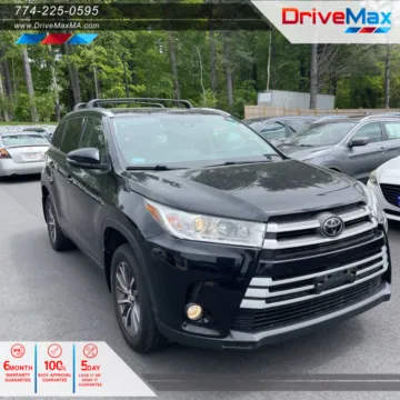 Black 2019 Toyota Highlander XLE Sport Utility 4D for sale in West Bridgewater, MA