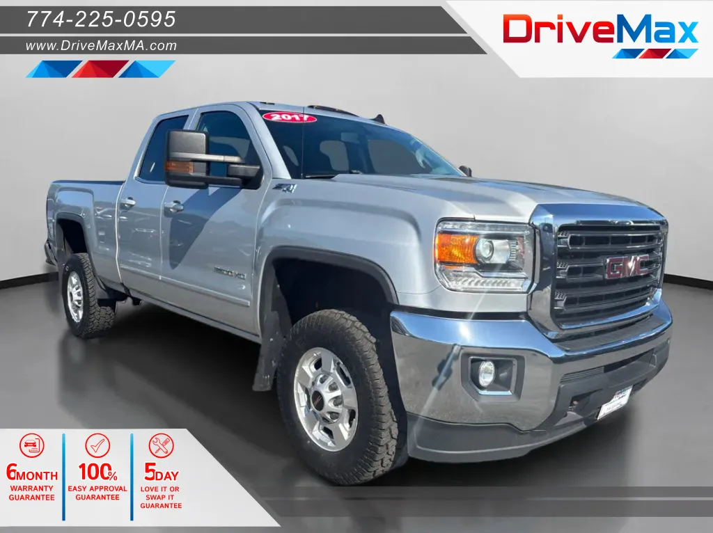 Gray 2017 GMC Sierra 2500 HD Double Cab SLE Pickup 4D 6 1/2 ft for sale in West Bridgewater, MA