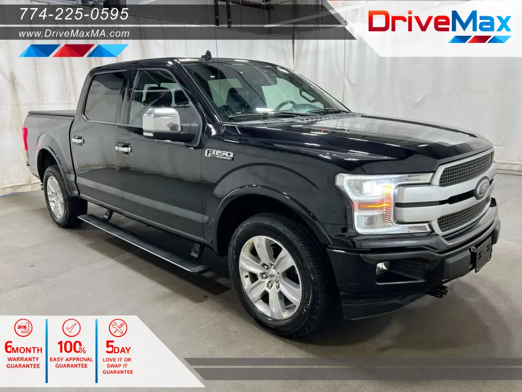 Black 2019 Ford F-150 SuperCrew Cab Platinum Pickup 4D 5 1/2 ft for sale in West Bridgewater, MA