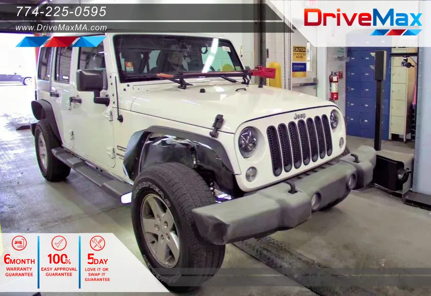 White 2017 Jeep Wrangler Unlimited Sport SUV 4D for sale in West Bridgewater, MA