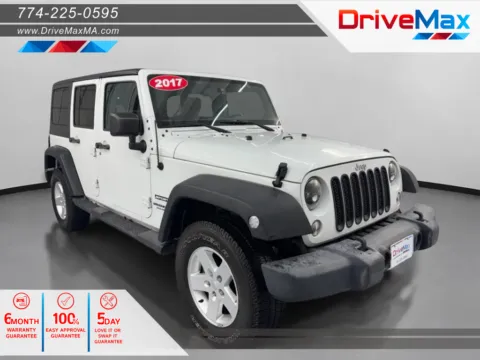 White 2017 Jeep Wrangler Unlimited Sport SUV 4D for sale in West Bridgewater, MA