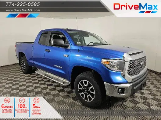 Blue 2018 Toyota Tundra Double Cab SR5 Pickup 4D 6 1/2 ft for sale in West Bridgewater, MA