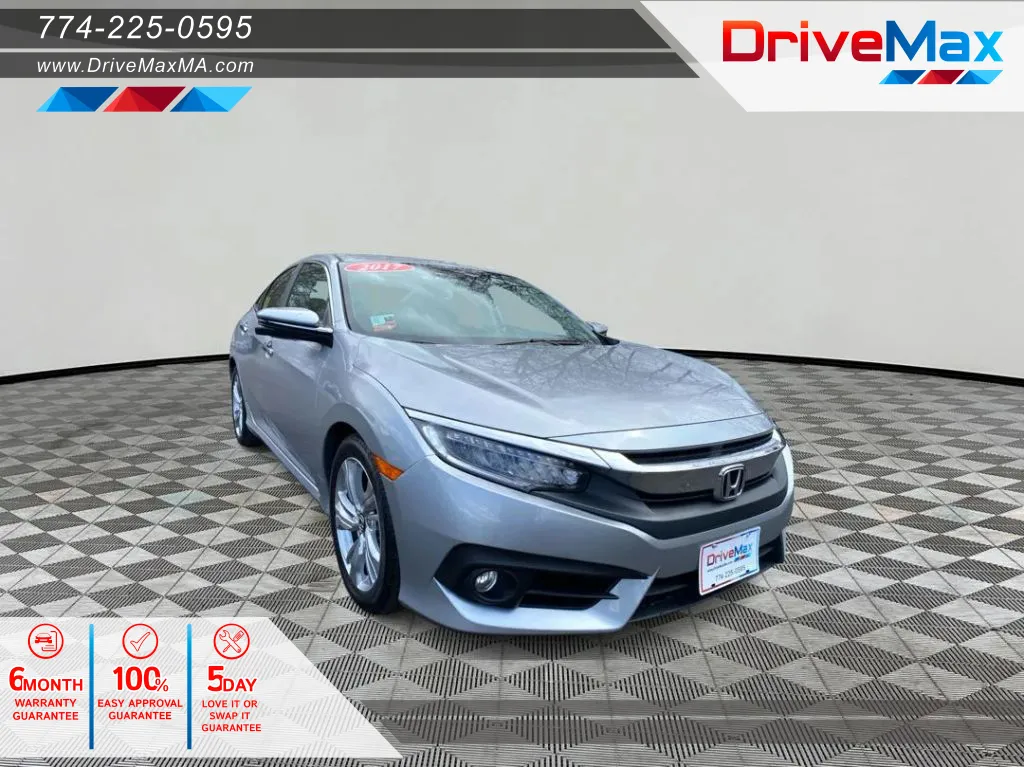 Silver 2017 Honda Civic Touring Sedan 4D for sale in West Bridgewater, MA