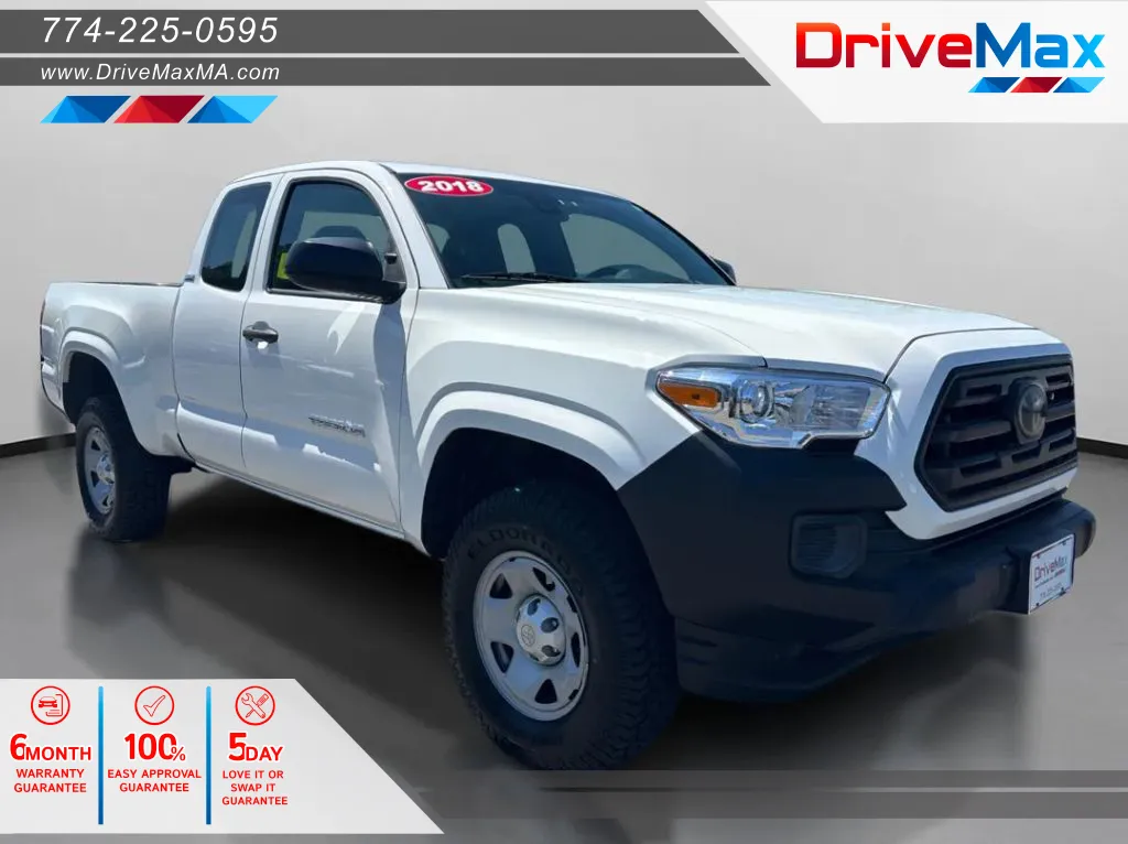 White 2018 Toyota Tacoma Access Cab SR Pickup 4D 6 ft for sale in West Bridgewater, MA