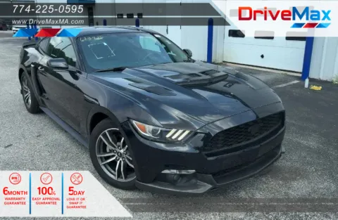 Black 2017 Ford Mustang EcoBoost Premium Coupe 2D for sale in West Bridgewater, MA