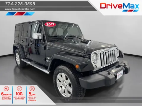 Black 2017 Jeep Wrangler Unlimited Sahara Sport Utility 4D for sale in West Bridgewater, MA