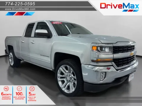 Silver 2017 Chevrolet Silverado 1500 Double Cab LT Pickup 4D 6 1/2 ft for sale in West Bridgewater, MA