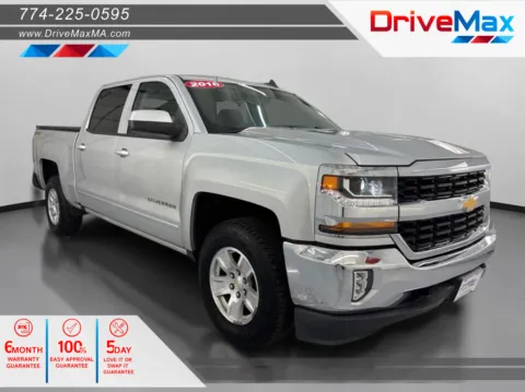 Silver 2018 Chevrolet Silverado 1500 Crew Cab LT Pickup 4D 5 3/4 ft for sale in West Bridgewater, MA