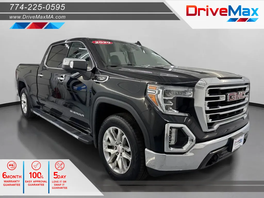 Black 2020 GMC Sierra 1500 Crew Cab SLT Pickup 4D 6 1/2 ft for sale in West Bridgewater, MA