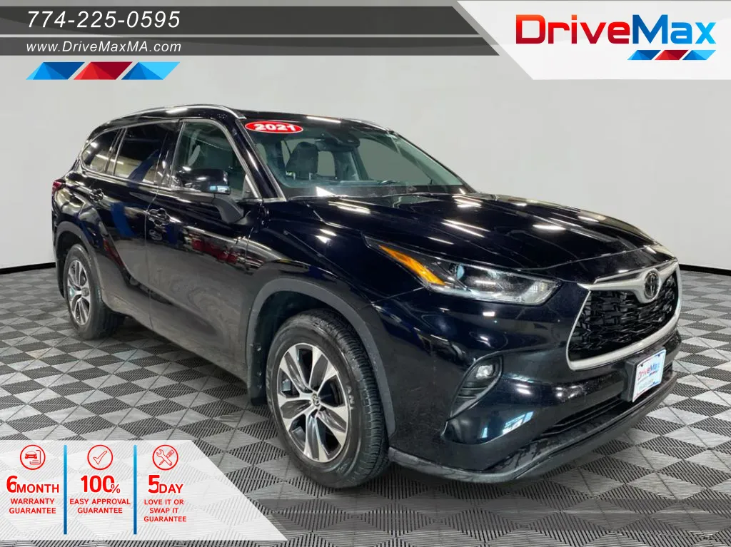 Black 2021 Toyota Highlander XLE Sport Utility 4D for sale in West Bridgewater, MA