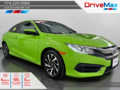 Red 2016 Honda Civic LX Coupe 2D for sale in West Bridgewater, MA