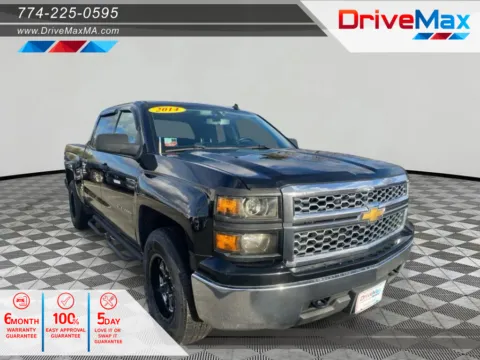 Black 2014 Chevrolet Silverado 1500 Crew Cab LT Pickup 4D 5 3/4 ft for sale in West Bridgewater, MA