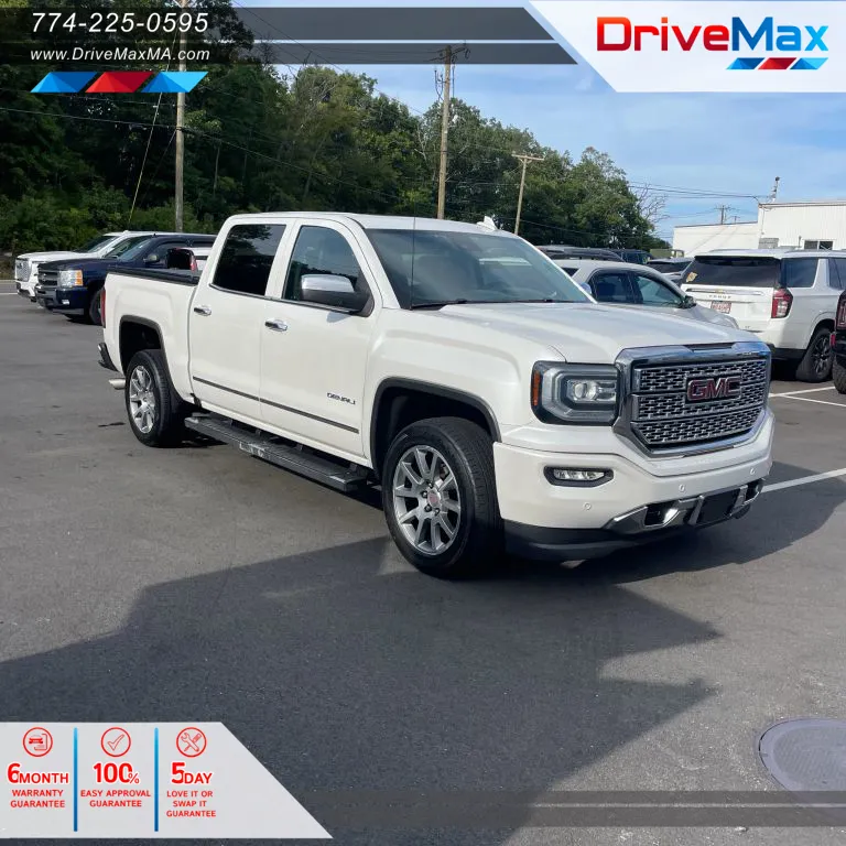 White 2018 GMC Sierra 1500 Crew Cab Denali Pickup 4D 5 3/4 ft for sale in West Bridgewater, MA