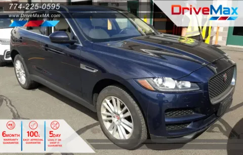 Blue 2019 Jaguar F-PACE 30t Prestige Sport Utility 4D for sale in West Bridgewater, MA