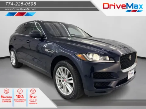 Blue 2019 Jaguar F-PACE 30t Prestige Sport Utility 4D for sale in West Bridgewater, MA