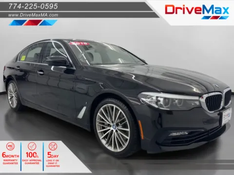 Black 2018 BMW 5 Series 530e xDrive iPerformance Sedan 4D for sale in West Bridgewater, MA
