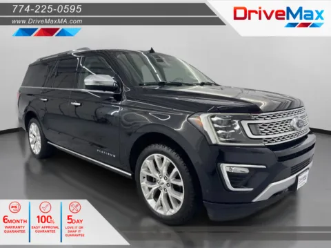 Black 2019 Ford Expedition MAX Platinum Sport Utility 4D for sale in West Bridgewater, MA