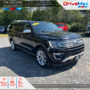Black 2019 Ford Expedition MAX Platinum Sport Utility 4D for sale in West Bridgewater, MA