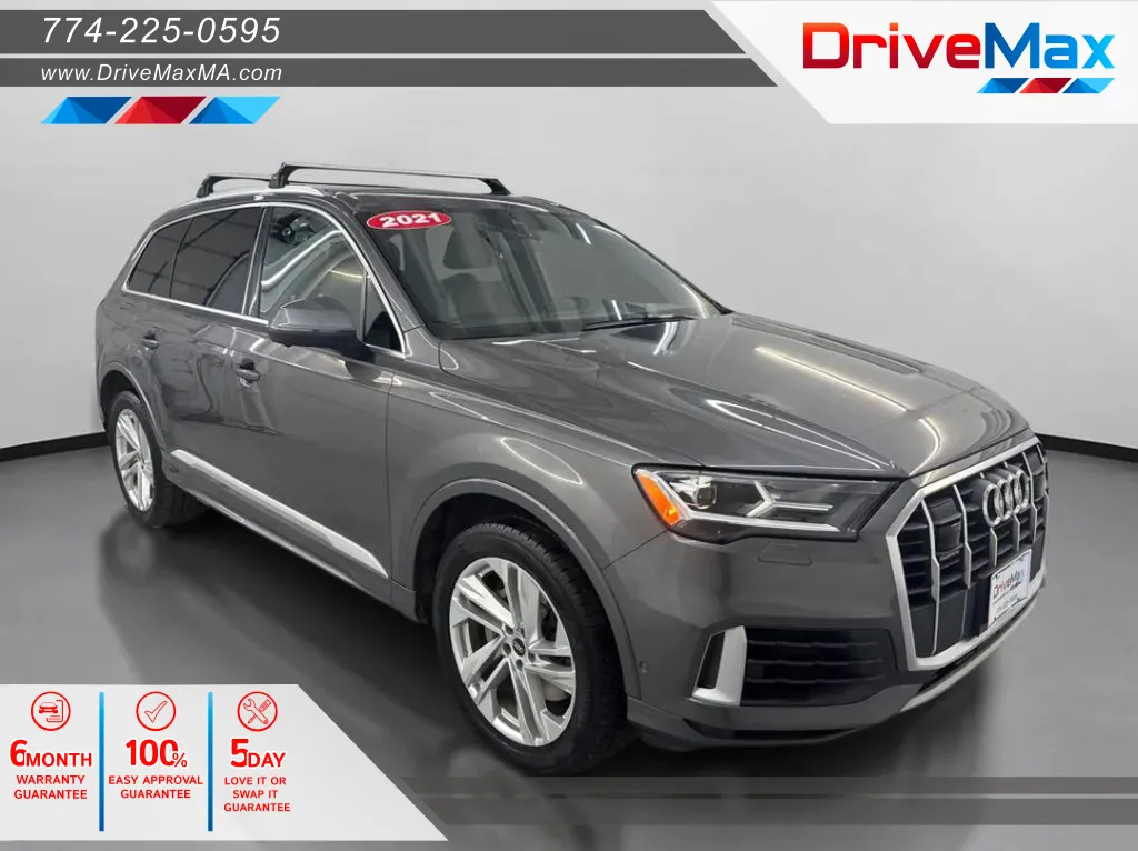 Gray 2021 Audi Q7 55 TFSI Premium Plus Sport Utility 4D for sale in West Bridgewater, MA