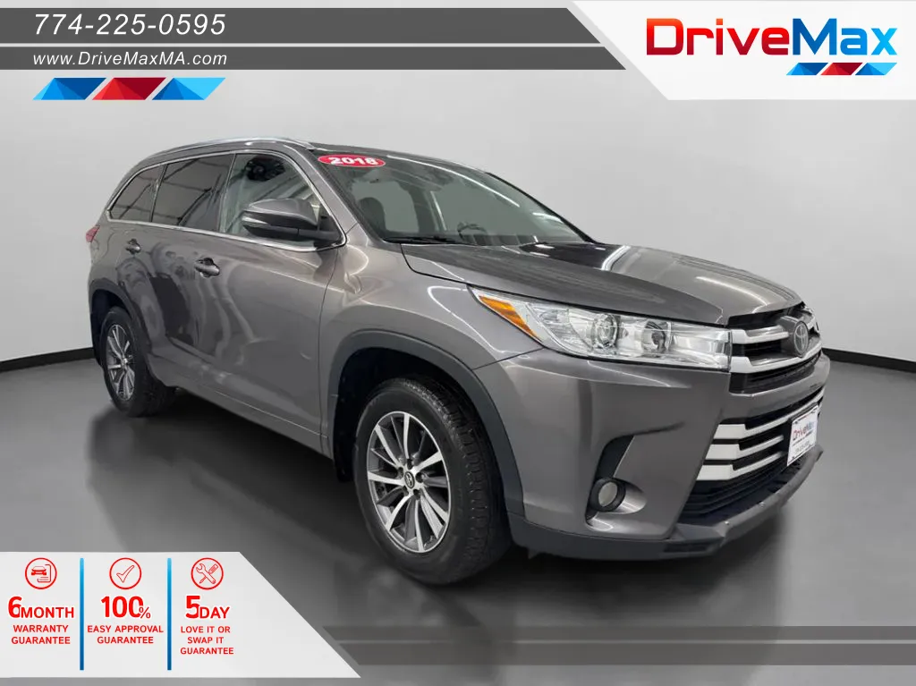 Gray 2018 Toyota Highlander XLE Sport Utility 4D for sale in West Bridgewater, MA