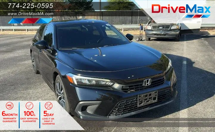Black 2022 Honda Civic EX Sedan 4D for sale in West Bridgewater, MA