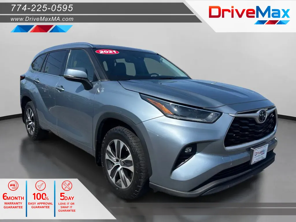 Silver 2021 Toyota Highlander XLE Sport Utility 4D for sale in West Bridgewater, MA