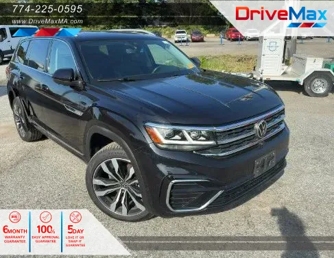 Black 2022 Volkswagen Atlas SEL Premium R-Line 4Motion Sport Utility 4D for sale in West Bridgewater, MA