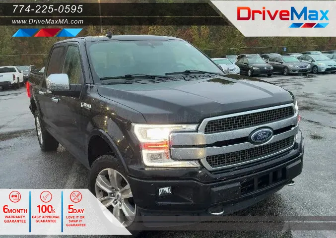 Black 2020 Ford F-150 SuperCrew Cab Platinum Pickup 4D 5 1/2 ft for sale in West Bridgewater, MA