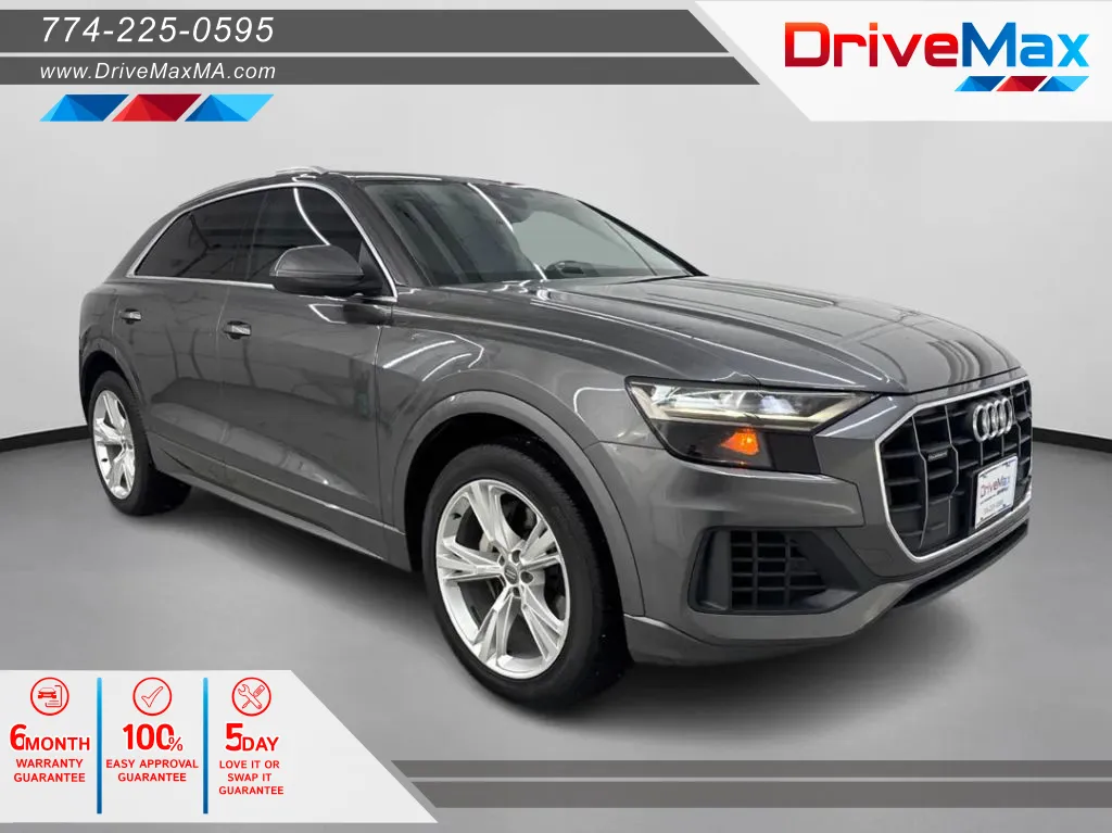 Gray 2020 Audi Q8 55 TFSI Premium Sport Utility 4D for sale in West Bridgewater, MA