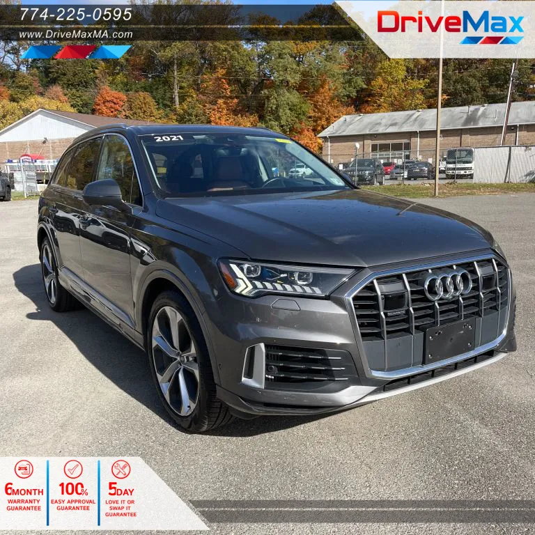 Gray 2021 Audi Q7 55 TFSI Prestige Sport Utility 4D for sale in West Bridgewater, MA