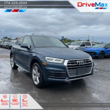 Blue 2018 Audi Q5 Premium Plus Sport Utility 4D for sale in West Bridgewater, MA