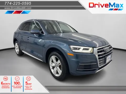 Blue 2018 Audi Q5 Premium Plus Sport Utility 4D for sale in West Bridgewater, MA