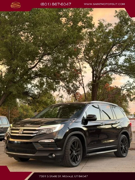 Black 2017 Honda Pilot Elite Sport Utility 4D for sale in Midvale, UT
