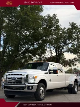 White 2016 Ford F350 Super Duty Crew Cab Lariat Pickup 4D 8 ft for sale in Midvale, UT