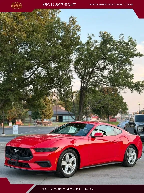 Red 2026 Ford Mustang EcoBoost Premium Coupe 2D for sale in Midvale, UT