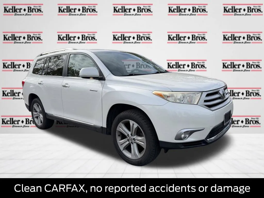 White 2012 Toyota Highlander Limited for sale in Lebanon, PA