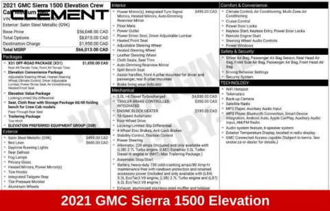 More photos of 2021 GMC Sierra 1500 Elevation at Clement Supercenter Ohio, OH