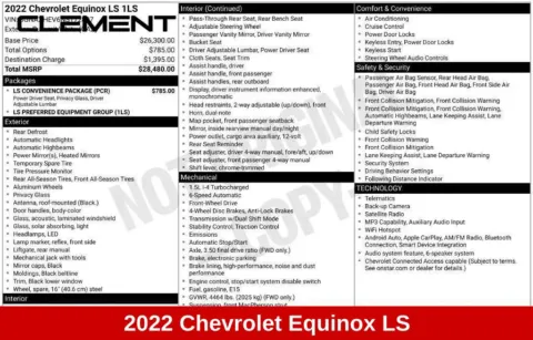 More photos of 2022 Chevrolet Equinox LS at Clement Supercenter Ohio, OH