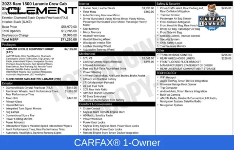 Another view of 2023 Ram 1500 Laramie for sale in Mansfield, OH at Clement Supercenter Ohio