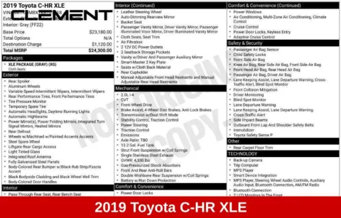 More photos of 2019 Toyota C-HR XLE at Clement Supercenter Ohio, OH