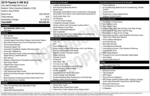 Photos of 2019 Toyota C-HR XLE for sale in Mansfield, OH at Clement Supercenter Ohio