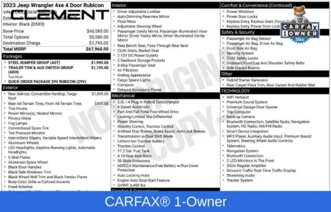 Another view of 2023 Jeep Wrangler Rubicon 4xe for sale in Mansfield, OH at Clement Supercenter Ohio