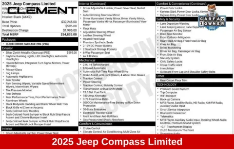 More photos of 2025 Jeep Compass Limited at Clement Supercenter Ohio, OH