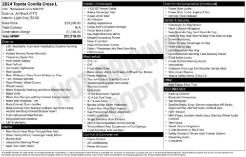 Photos of 2024 Toyota Corolla Cross L for sale in Mansfield, OH at Clement Supercenter Ohio
