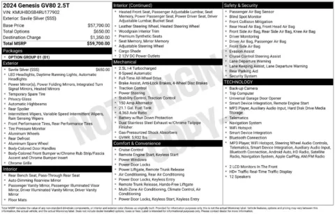 Photos of 2024 Genesis GV80 2.5T for sale in Mansfield, OH at Clement Supercenter Ohio