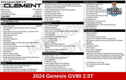 More photos of 2024 Genesis GV80 2.5T at Clement Supercenter Ohio, OH