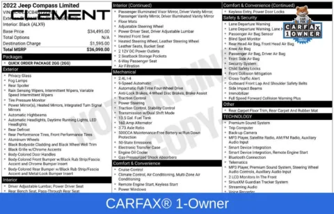 Another view of 2022 Jeep Compass Limited for sale in Mansfield, OH at Clement Supercenter Ohio