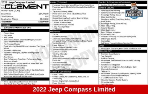 More photos of 2022 Jeep Compass Limited at Clement Supercenter Ohio, OH