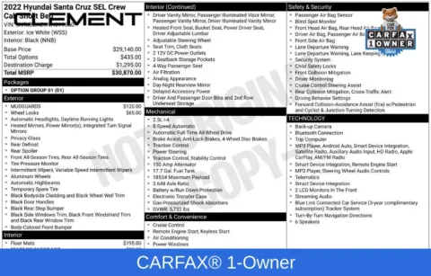 Another view of 2022 Hyundai Santa Cruz SEL for sale in Mansfield, OH at Clement Supercenter Ohio