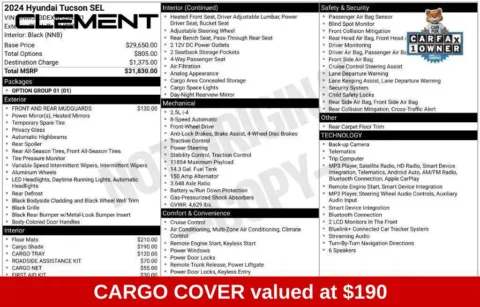 More photos of 2024 Hyundai Tucson SEL at Clement Supercenter Ohio, OH
